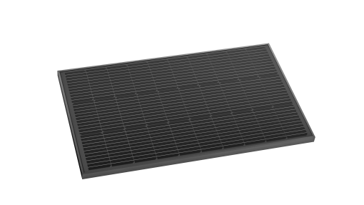 The 100W rigid solar panel from EcoFlow angle