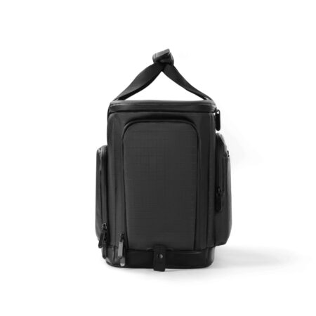 Versatile black backpack designed for travel and outdoor adventures, featuring multiple compartments for organisation, durable material, and adjustable straps for comfort.