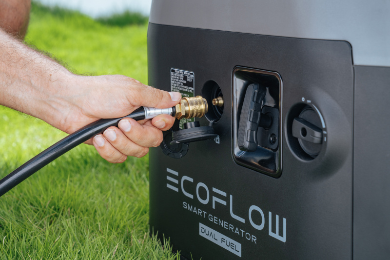 EcoFlow Dual Fuel Smart Generator gas connection