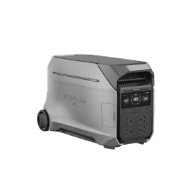 EcoFlow portable power station for off-grid living and renewable energy solutions, featuring multiple outlets and smart controls for reliable energy storage and usage.