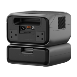 EcoFlow RIVER 3 Max Portable Power Station and Extra Battery Back Angle