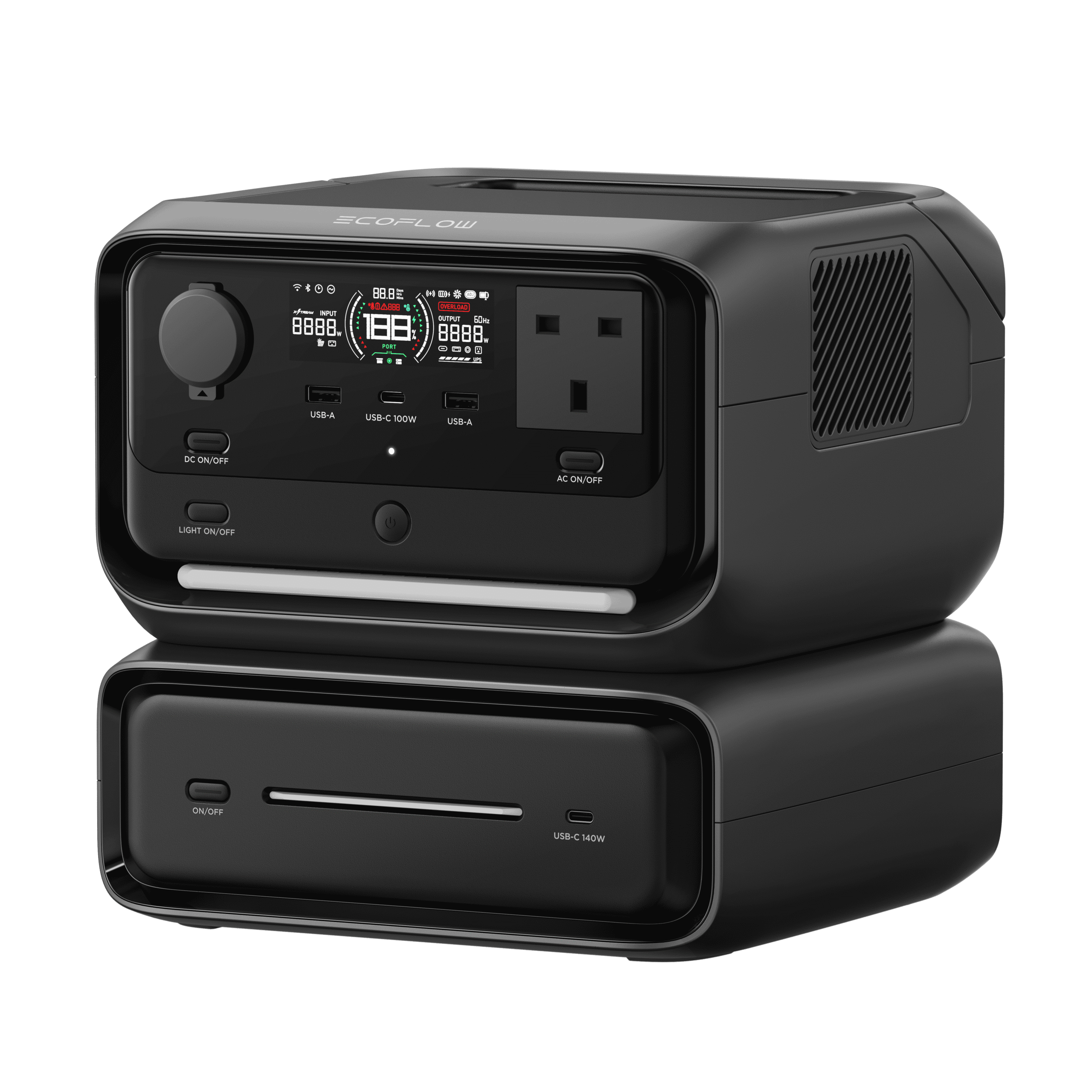 Portable solar generator and power station for off-grid living and renewable energy backup solutions.