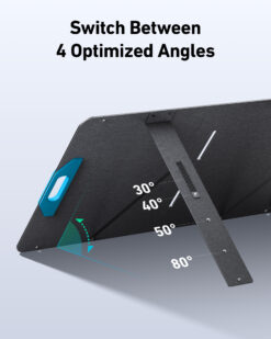 Image of Anker SOLIX PS400 Angles– foldable solar panel for clean off-grid power.
