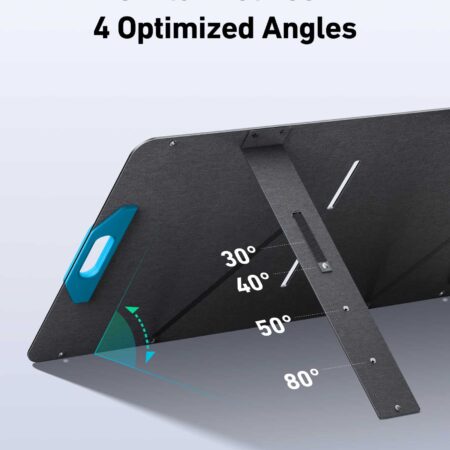 Adjustable laptop stand with 4 tilt angles for ergonomic workspace, portable and lightweight design, suitable for remote work and home offices.