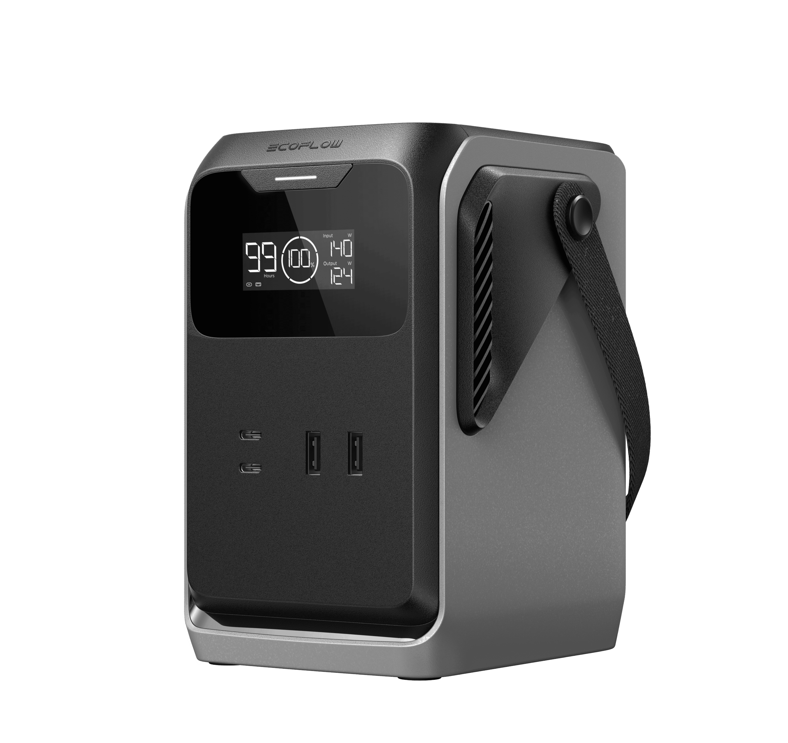 EcoFlow Trail 200DC portable power station side angle profile white background