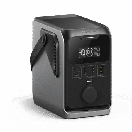 EcoFlow Trail 300DC side angle portable power white background