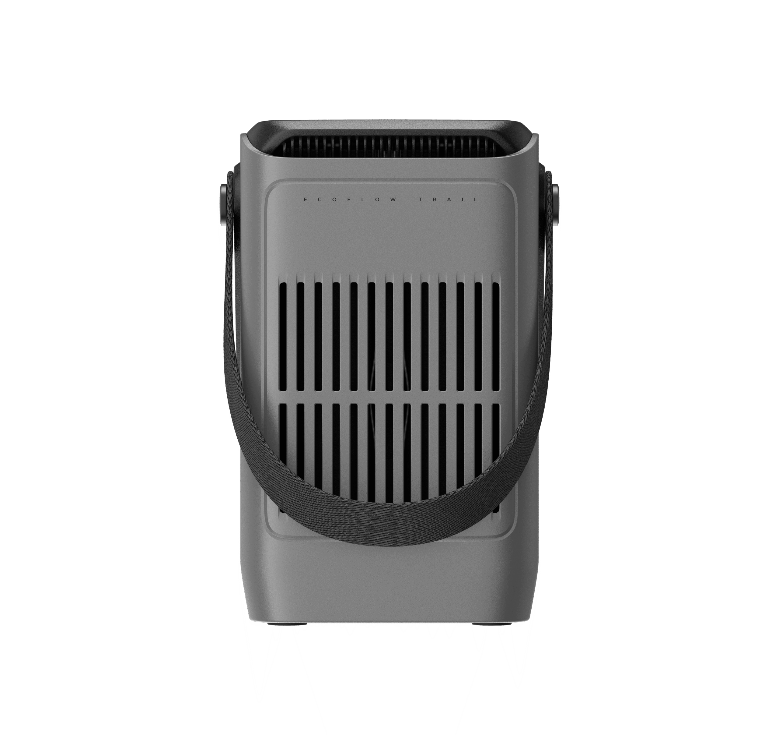 EcoFlow Trail 300DC rear view showing ports white background.