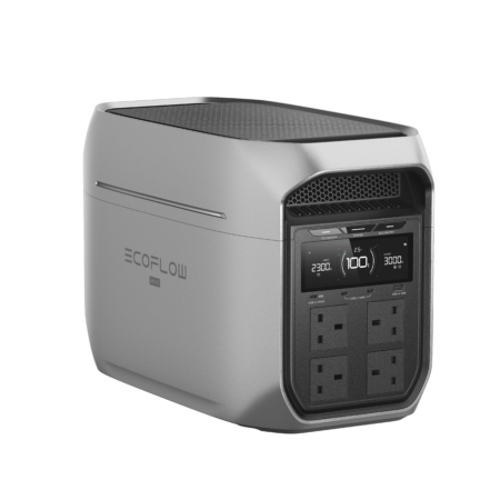 EcoFlow DELTA 3 Max Plus portable power station side angle Ireland