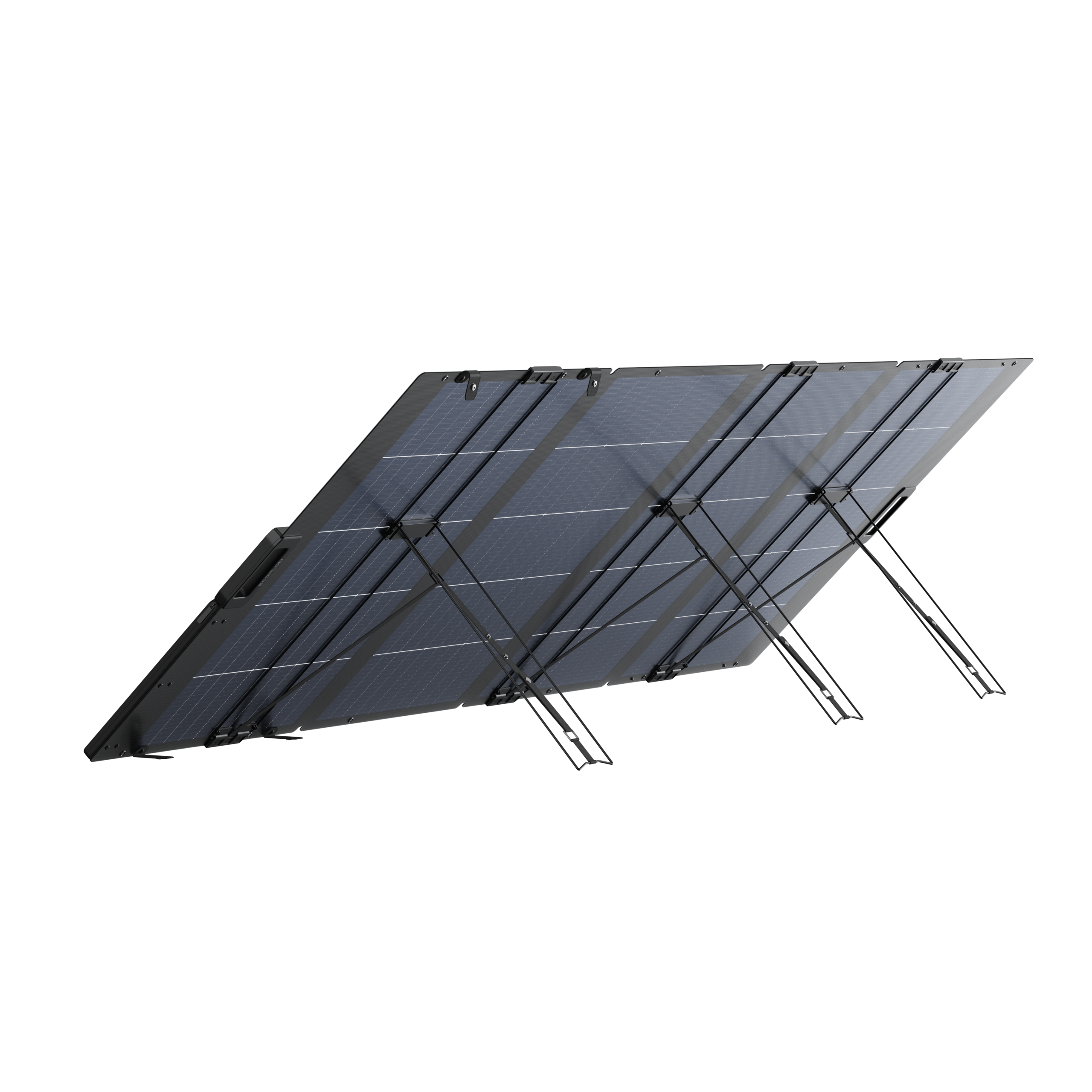 EcoFlow 400W Lightweight Solar Panel connected to portable power back view